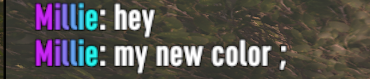 Colored player name in chat